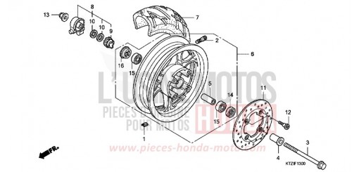 FRONT WHEEL PES125RA de 2010